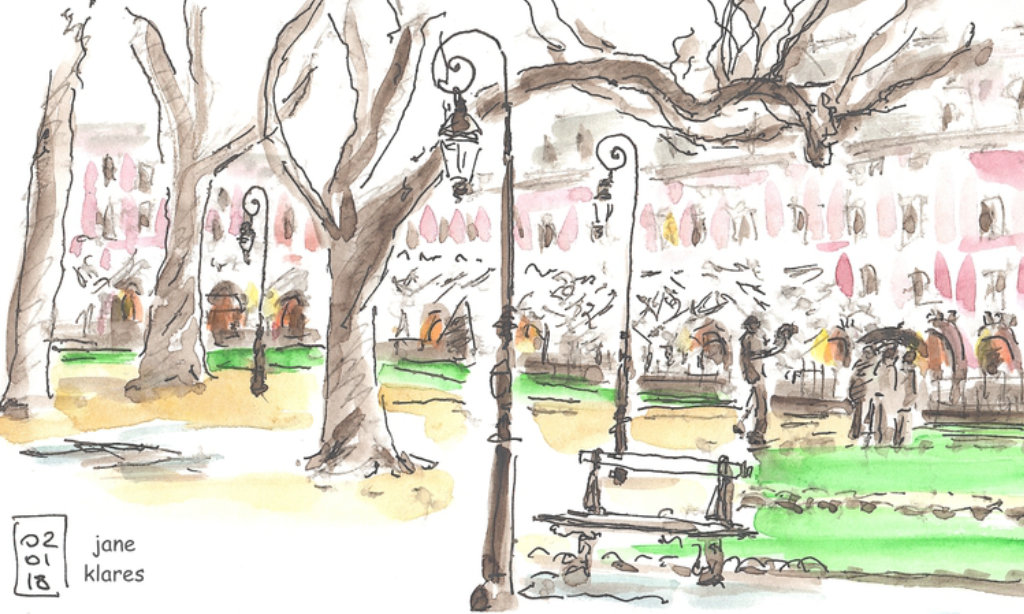 croquis place de vosges