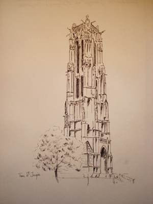 dessin tour st jacques