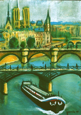 la seine pont des arts peinture