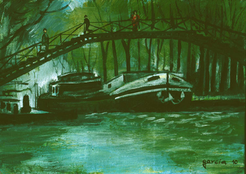 peinture canal saint martin paris