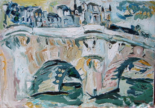 pont neuf huile toile