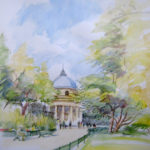 parc monceau aquarelle