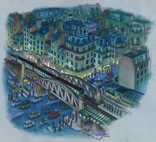 barbès dessin metro