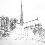 Dessin de Notre-Dame par Adrien Berger