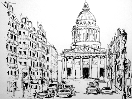 croquis pantheon