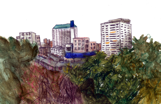 dessin parc buttes chaumont