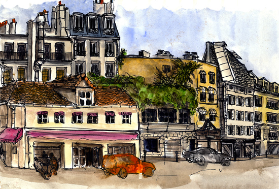 croquis rue amelot