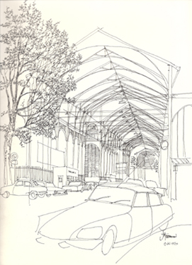 halles de paris dessin