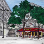 cafe montmartre peinture