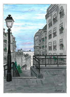 peinture escaliers montmartre