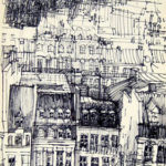 Croquis du Centre Pompidou par Magdalena Gatialova