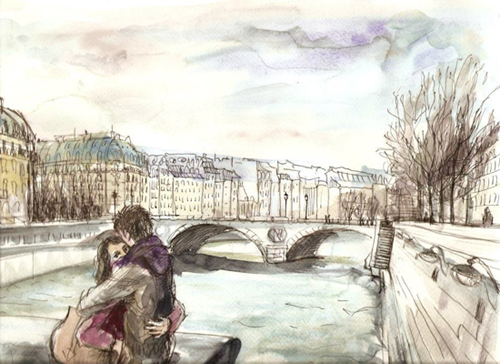 dessin couple seine