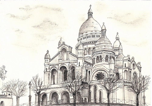 dessin sacre coeur