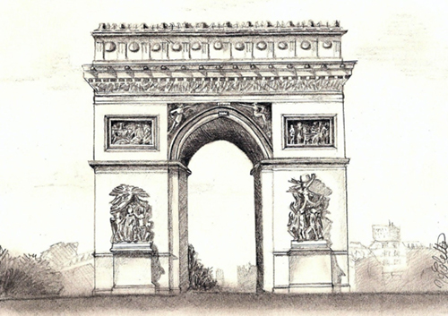 dessin arc triomphe