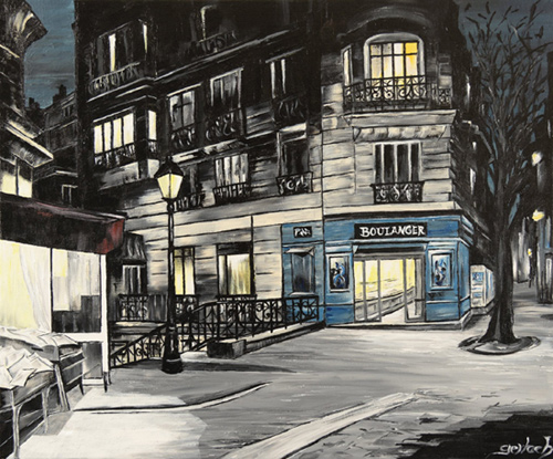 peinture rue montmartre