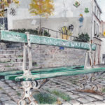 banc montmarte aquarelle