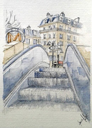 dessin gambetta paris