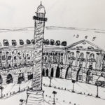 Dessin place Vendôme par Bérénice Beaube