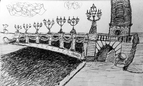 pont alexandre 3 croquis