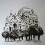 Dessin du Sacré Coeur par Anna Kunsteková