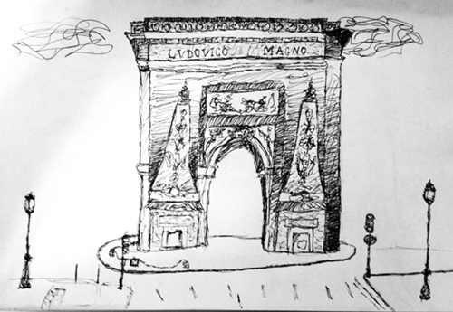 porte saint denis croquis