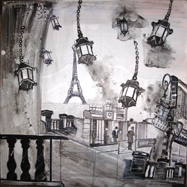 tour eiffel peinture