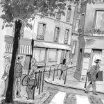 Dessin rue du moulin des près par Laurence Gérardin