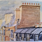 toit paris aquarelle