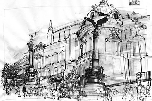 croquis opera paris