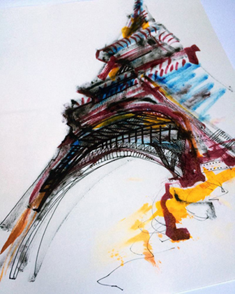 croquis tour eiffel