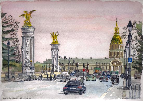 peinture pont alexandre