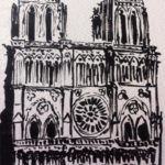 Croquis de Notre-Dame par Anne-Laure Chapelain