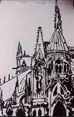 croquis notre dame paris