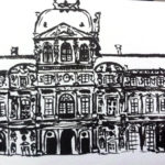 facade louvre dessin