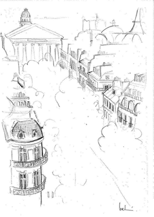 croquis terrasse du printemps