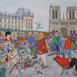 notre dame dessin bouquinistes