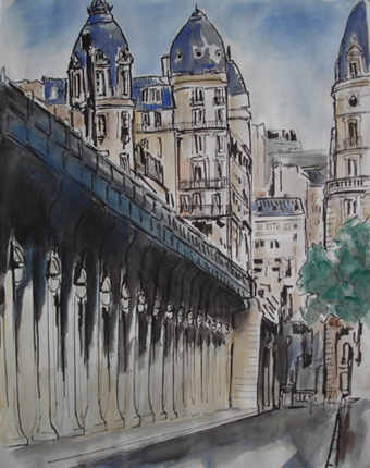 pont bir hakeim croquis