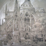 Dessin chevet de Notre Dame par Harry Boudchicha