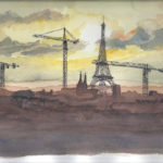 peinture paris eiffel