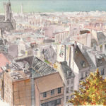 toits paris aquarelle