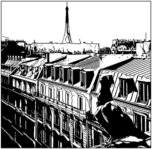 illustration toits paris