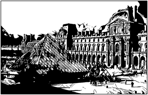 louvre dessin noir et blanc