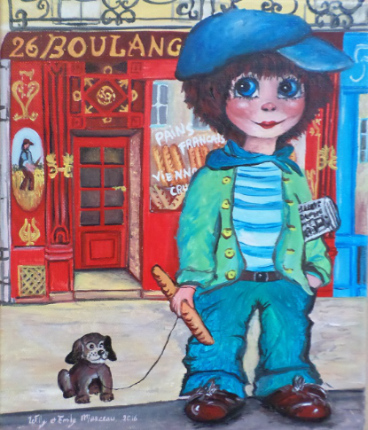 poulbot peinture boulangerie