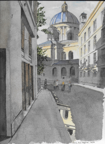 rue mazarine aquarelle catherine