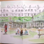 Croquis Place des Vosges par Jane Klares