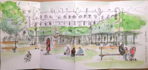 croquis place des vosges