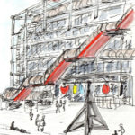 Croquis à Beaubourg par Jane Klares