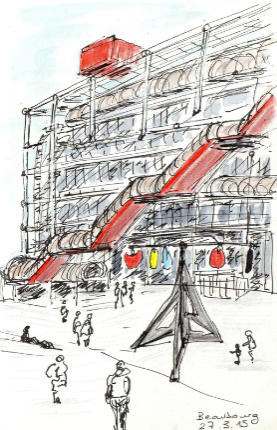 croquis beaubourg