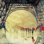 Parapluies sous la Tour Eiffel par Alex Lanser