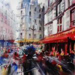 rue montmartre aquarelle